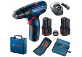 BOSCH GSB 120-LI Aku kombinovaný skrutkovač 2x 12V 2.0Ah + 23-dielna sada bitov 06019G8102